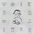 Mather and new baby concept line icon. Universal set of maternity for website design and development, app development