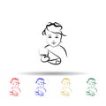 Mather and new baby multi color style icon. Simple thin line, outline vector of maternity icons for ui and ux, website or mobile