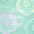 Mather`s day card with spring background.