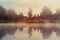 Matheson reflection water lake early morning Royalty Free Stock Photo