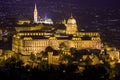 Mathias Church and Buda Castle at night, Budapest