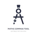 maths compass tool icon on white background. Simple element illustration from Tools and utensils concept