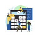 Maths concept vector flat style design illustration
