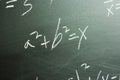 Maths formulas on chalkboard background Royalty Free Stock Photo