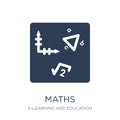 Maths icon. Trendy flat vector Maths icon on white background fr