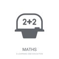 Maths icon. Trendy Maths logo concept on white background from E