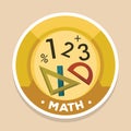 Maths label. Vector illustration decorative design Royalty Free Stock Photo