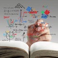 Maths and science formula on whiteboard Royalty Free Stock Photo