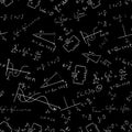 Maths seamless pattern Vector 4 Royalty Free Stock Photo