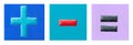 Maths symbols plus and minus