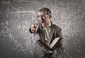Maths teacher pointing at someone Royalty Free Stock Photo