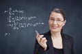 Maths teacher tutor professor blackboard Royalty Free Stock Photo