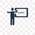 Maths vector icon isolated on transparent background, Maths tra