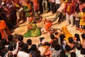 Traditional and religious Holi Festival in Dauji Temple near Mathura in India Royalty Free Stock Photo