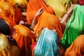 Traditional and religious Holi Festival in Dauji Temple near Mathura in India Royalty Free Stock Photo