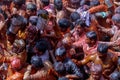 Traditional and religious Holi Festival in Dauji Temple near Mathura Royalty Free Stock Photo