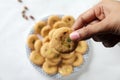 Popular traditional Indian sweet milk peda or malai peda or mathura na peda Royalty Free Stock Photo