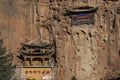 Mati Si, Temple inside of cliff face in Sunan Mati Temple Scenic Area, Zhangye, Gansu, China Royalty Free Stock Photo