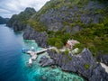 Matinloc Shrine, Matinloc Island in El Nido, Palawan, Philippines. Tour C route and Sightseeing Place. Royalty Free Stock Photo