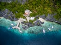 Matinloc Shrine, Matinloc Island in El Nido, Palawan, Philippines. Tour C route and Sightseeing Place. Royalty Free Stock Photo