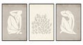 Matisse Abstract Art Set, Aesthetic Contemporary Art, Boho Decor, Minimalistic Art