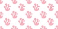 Matisse inspired modern Abstract Organic pink algae Seamless Pattern. Vector sea plants and Corals shapes. Background with hand Royalty Free Stock Photo