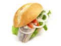 Matjes Herring - Fish Bun Royalty Free Stock Photo
