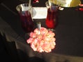 Matric farwell flowers wine glasses