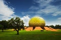 Matrimandir - Golden Temple in Auroville, Tamil Nadu, India Royalty Free Stock Photo