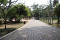 Way to Matrimandir inside Auroville in Puducherry, India