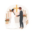 Matrimony isolated cartoon vector illustration.