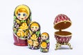 Matrioska art Russian doll and Russian souvenir, egg Royalty Free Stock Photo