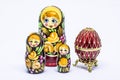 Matrioska art Russian doll and Russian souvenir, egg casket