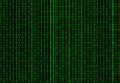 Matrix background with green binary code digits Royalty Free Stock Photo