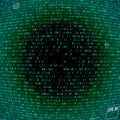 Matrix background with the green symbols, volume effect