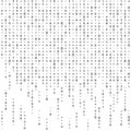 Matrix Background Vector. Binary Code Matrix. Black And White Digital Background With Digits On Screen. Data Technology Royalty Free Stock Photo