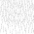 Matrix Background Vector. Binary Code Matrix. Black And White Digital Background With Digits On Screen. Data Technology Royalty Free Stock Photo