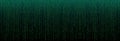 Matrix binary code background with green digital rain effect. Ideal for cyberpunk themes, tech designs, hacking or Royalty Free Stock Photo