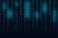 Matrix binary code 0 and 1 numbers. Tech hacker concept. Futuristic Falling digits on dark backdrop bg. Running random Royalty Free Stock Photo