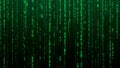 Matrix Code Background with Green Binary Numbers Royalty Free Stock Photo