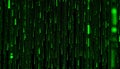 Matrix code green digital rain, computer data, programming, technology background, cyber, Stock Photo, Generative AI Royalty Free Stock Photo