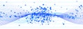 Matrix Codes. Blue Binary Background. White Royalty Free Stock Photo