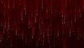 Matrix digital binary code moving down. High-tech digital binary code in matrix style. Digital rain of bright red Royalty Free Stock Photo