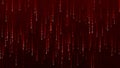 Matrix digital binary code moving down. High-tech digital binary code in matrix style. Digital rain of bright red Royalty Free Stock Photo