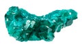 matrix of dioptase mineral isolated on white Royalty Free Stock Photo