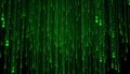 Matrix Green Code: Digital Data Stream Effect Generative AI
