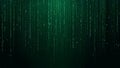 Matrix Green Rain (ai generated) Royalty Free Stock Photo