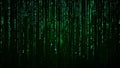 Matrix Green Rain (ai generated) Royalty Free Stock Photo