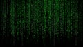 Matrix Green Rain (ai generated) Royalty Free Stock Photo