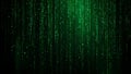 Matrix Green Rain (ai generated) Royalty Free Stock Photo